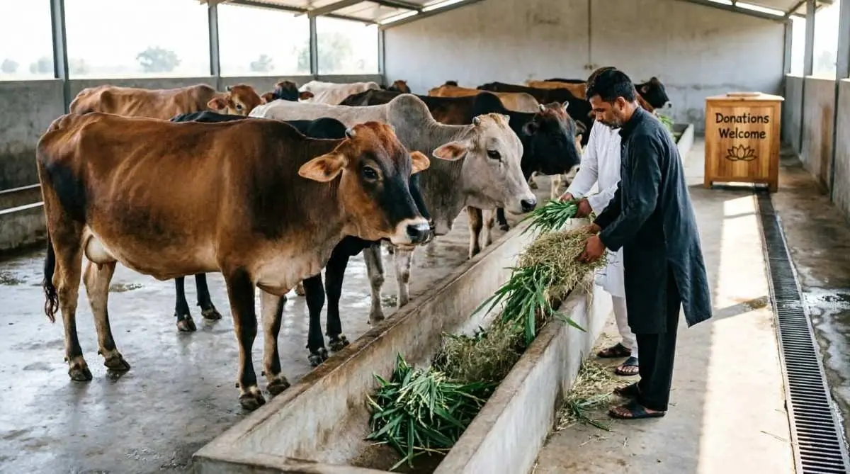 गौशाला दान के माध्यम से गायों का समर्थन — एक सुव्यवस्थित आश्रय में गायें